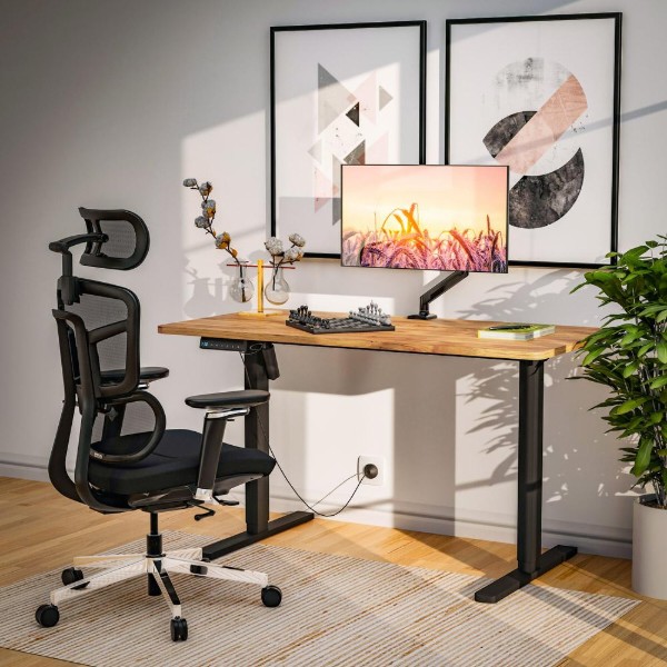 Фото - Стол с электрорегулировкой высоты Mealux PowerDesk Lite Mahogany (EVO-201 Lite Mahogany/B)